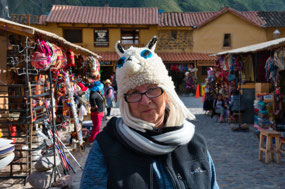 Barb's new Ski Hat?