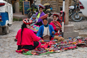 Selling Goods on the Street - Ollantaytambo