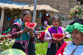 Enjoying the Watermelon