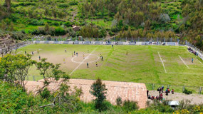 Soccer Field way up in the Mountains
