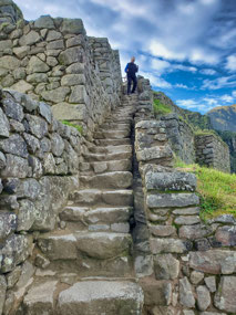 Steps Up to Sun Dial