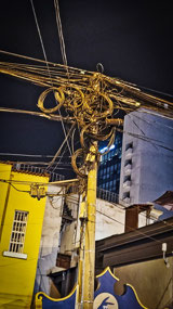 rats nest of electric lines