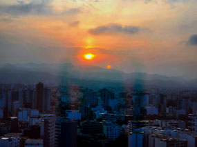 Sunrise over the mountains - Miraflores
