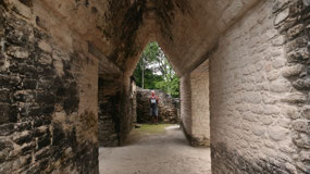Cahal Pech - one of the typical long and high room