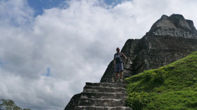 Xunantunich - looking up to the Castillo