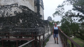 Tikal - going up on Temple II