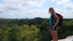 Tikal - up again on a temple