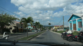 San Ignacio - driving into town
