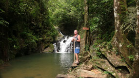 Billy Barqudier Waterfall - with a bench