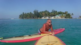 Tobacco Caye - in and out of the water