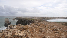 Peniche sunset cliffs - view back