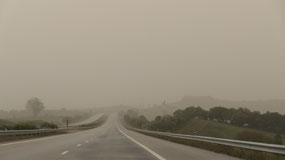 Sandstorm on the way to Evora