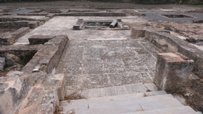 Pisoes Roman villa - reception area