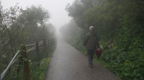 Gibraltar - down in the clouds