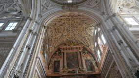 Cordoba - Mezquita - ceiling at main altar