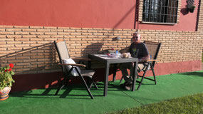 El Higueron our Airbnb - supper in the sun