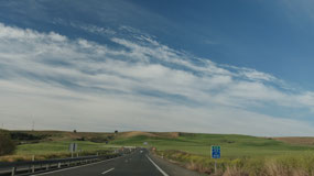 Sunshine on Spain roads
