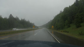 we head out in the rain