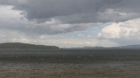 Stuart Lake - and it pours