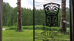 Gitanyow totems - the museums door