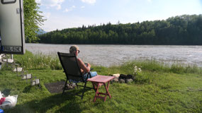 Hazelton - relaxing at the river