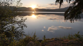 Kinasken Lake PP - sunset over the lake