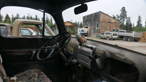 Watson lake - checking out the old cars