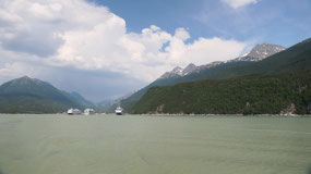 Ferry to Haines - view back at the end of the Fjor