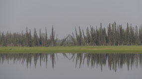 Lakeview campsite - smoke is in the air