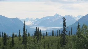 Glenn Hwy - first views on the Matanuska glacier