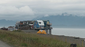 Homer - tourist shops on the spit