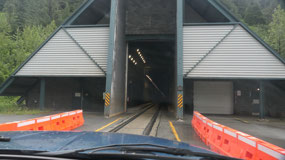 Heading to Whittier - through the railroad tunnel