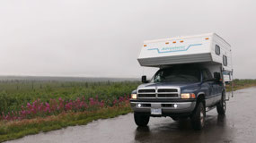 Parks Hwy in the rain - Board Pass