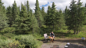 Denali NP - relaxing at the campsite