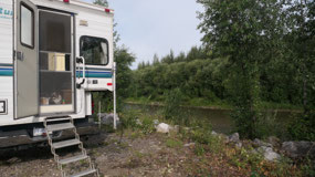 overnight along a river