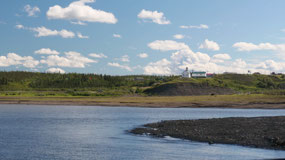 Dempster Highway - the little town at the river