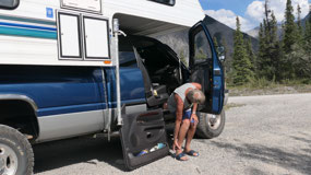 Muncho Lake PP - taking the truck apart