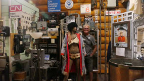 Fort Nelson Museum - having fun