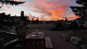 Grande Cache - sunset in Memorial park
