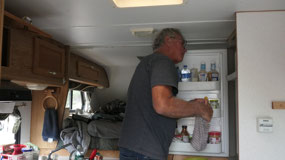 Banff - checking out the fridge
