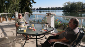 Calgary - at Gerry's - breakfast outside