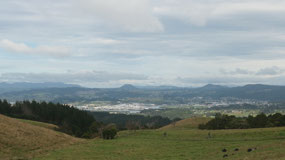Whangarei - view on the town