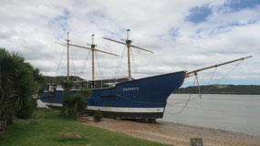 Pahia - an old ship on Waitangi Island