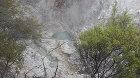 Wai-o-tapu - very steamy...