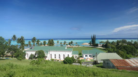 Aitutaki - Aretaki Lookout, view on the lagoon
