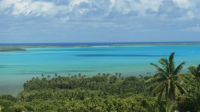Aitutaki - Piraki lookout view on the lagoon
