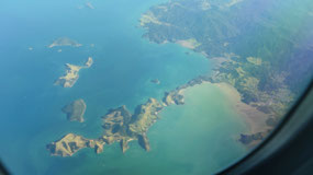 Leaving Auckland - view on Coromandel