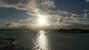 Auckland  - sunset over the city