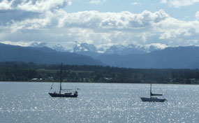 Comox Harbour - first view on the glacier
