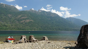 Buttle Lake - a nice view - perfect for swimming